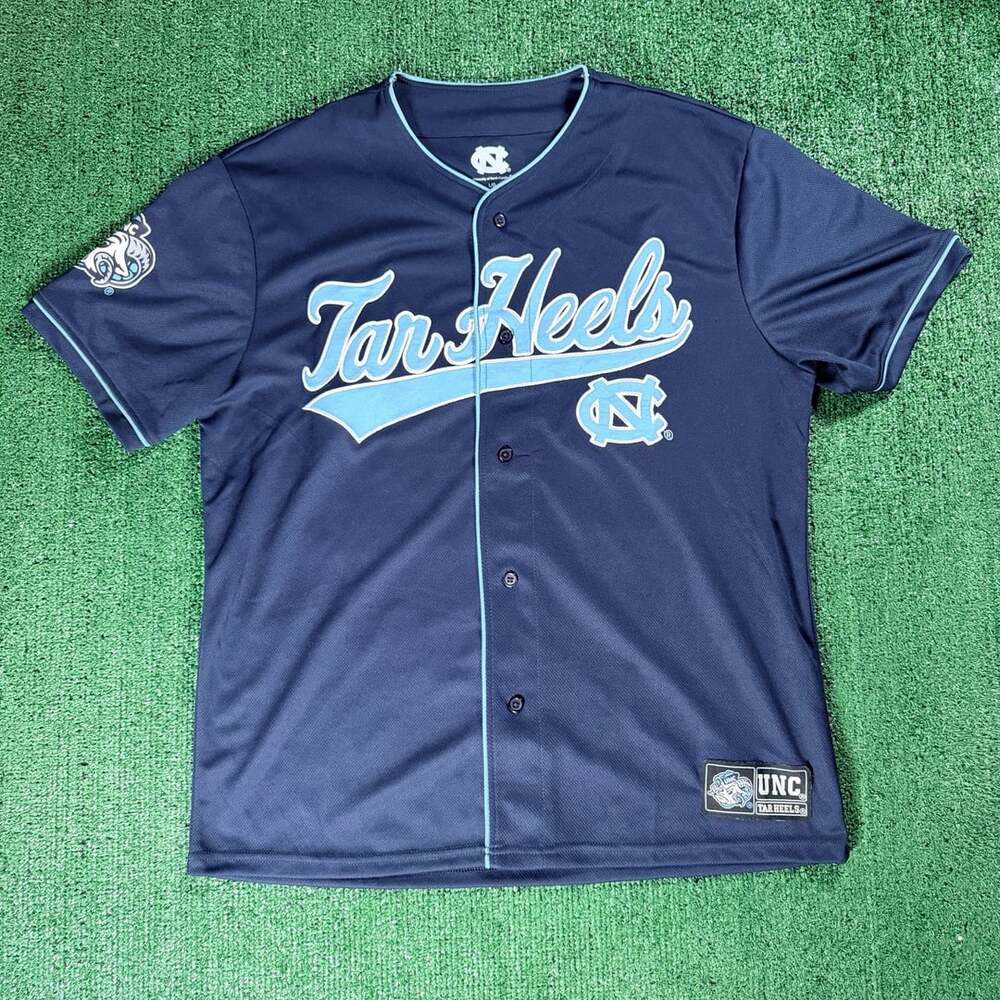 University Of North Carolina Tar Heels Size Large Baseball Jersey